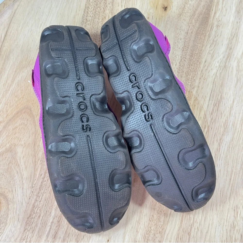 Crocs Busy Day Stretch Skimmer Slip On‎ Flat Pink Size 4 Women 2 Girls
